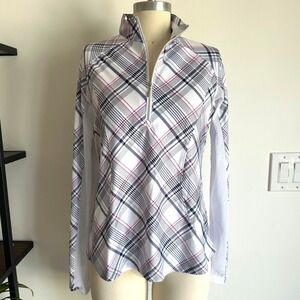 Pebble Beach Dry-Luxe Performance Golf 1/4 zip pullover-Long Sleeve-Womens Sze S